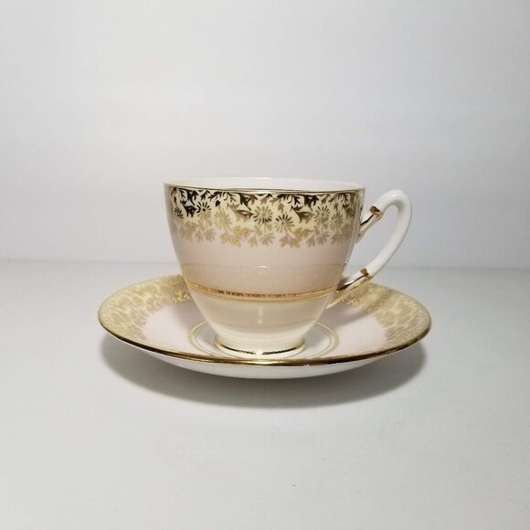 Vintage Royal Stafford tea cup and saucer gold bone china made in England - Picture 1 of 9